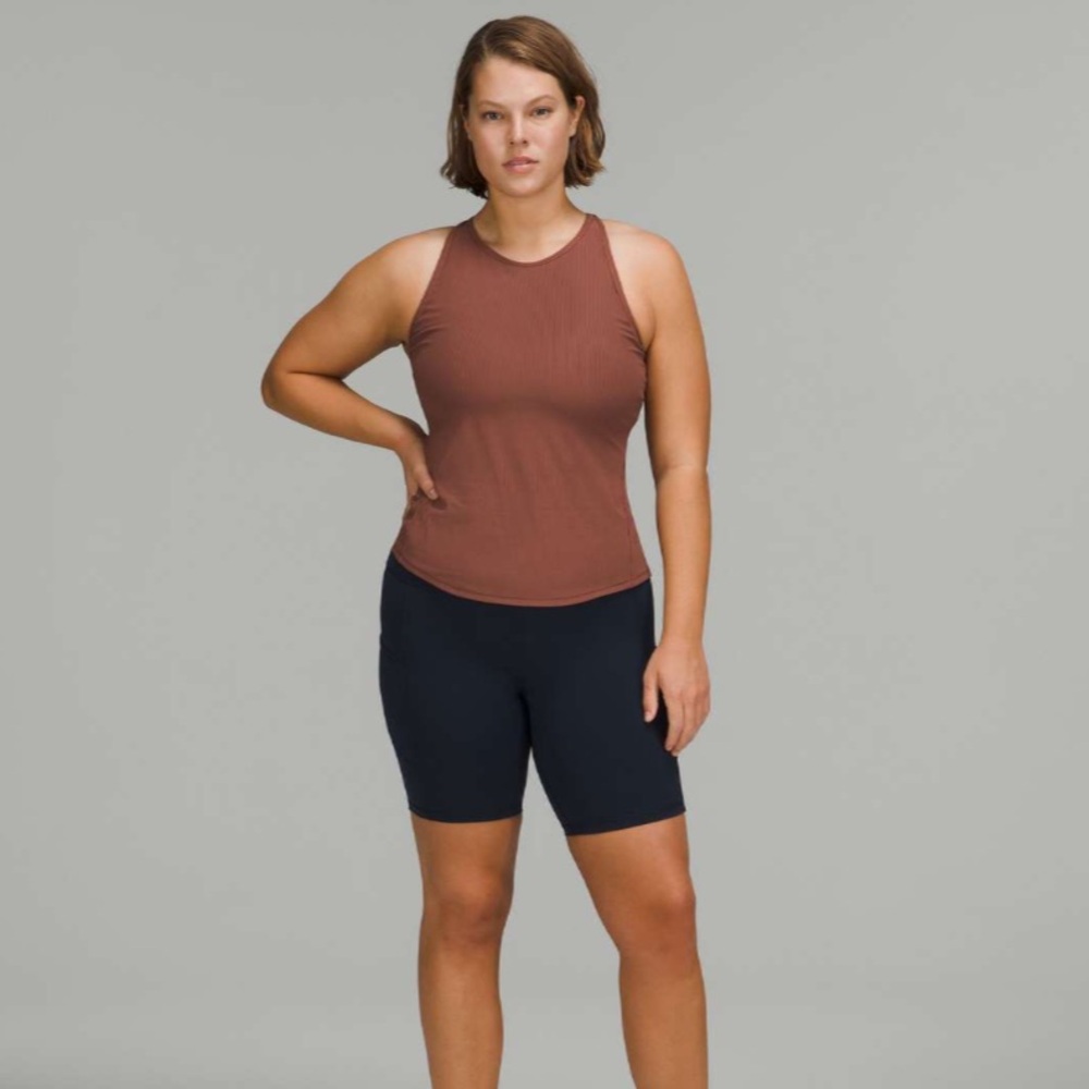 Lululemon Base Pace Ribbed Tank Top in Ancient Racerback in Copper size 2